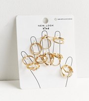 New Look 20 Pack Mixed Gold Rings